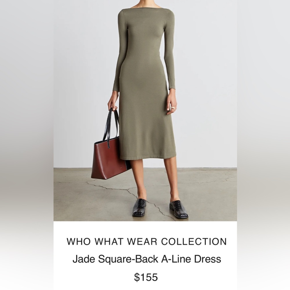 Who What Wear Jade Square Back A-Line Dress
